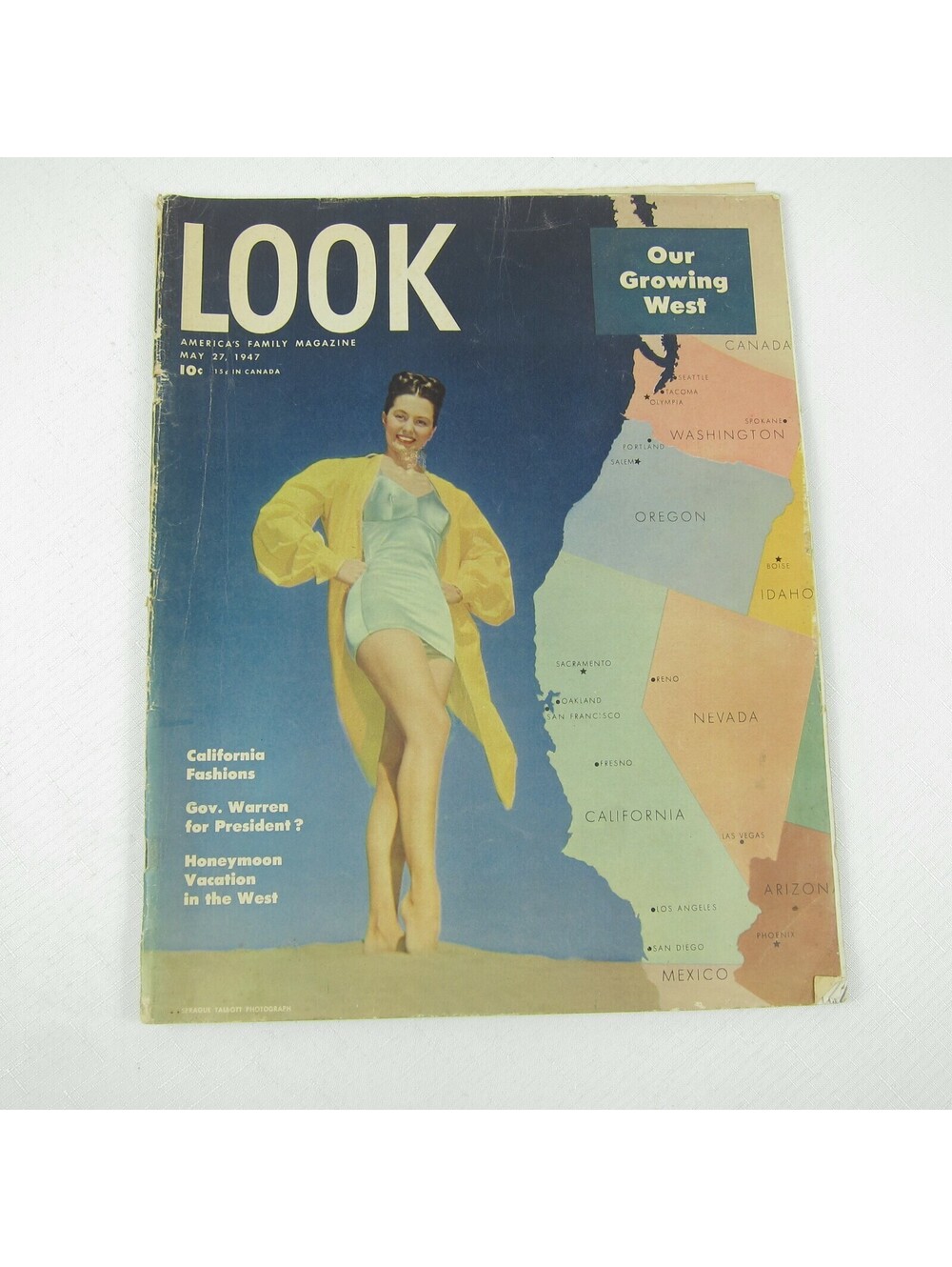 Vintage LOOK Magazine May 27 1947 WWII, Betty Hutton, Earl Warren, Howard Hughes